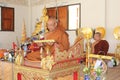 Buddhist monk is preaching to people. Royalty Free Stock Photo